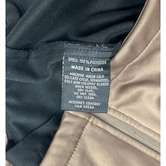 FootJoy FJ Brown Full Zip Fleece Lined Mock Neck Golf Jacket Men's Size 2XL - Picture 5 of 10